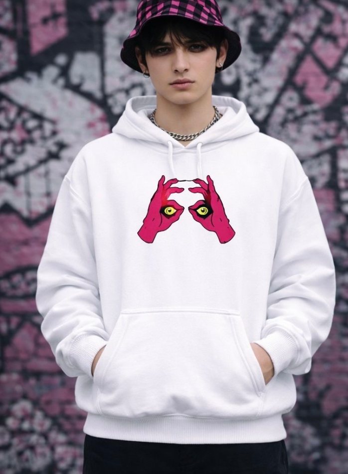 'Lucid Gaze' Men's Oversized Hoodie (S)