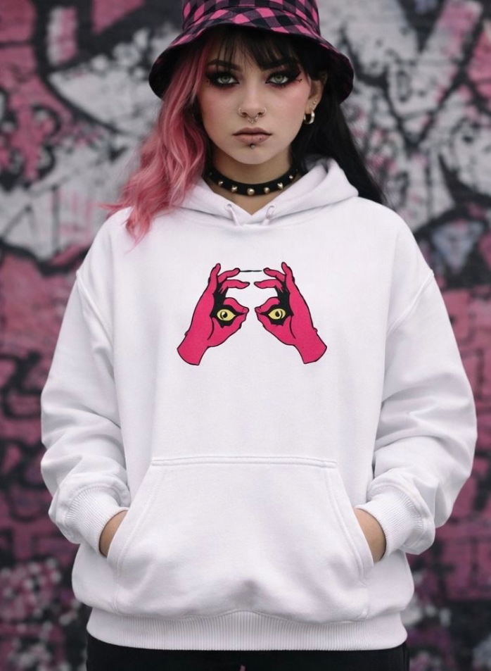 'Lucid Gaze' Women's Oversized Hoodie (S)